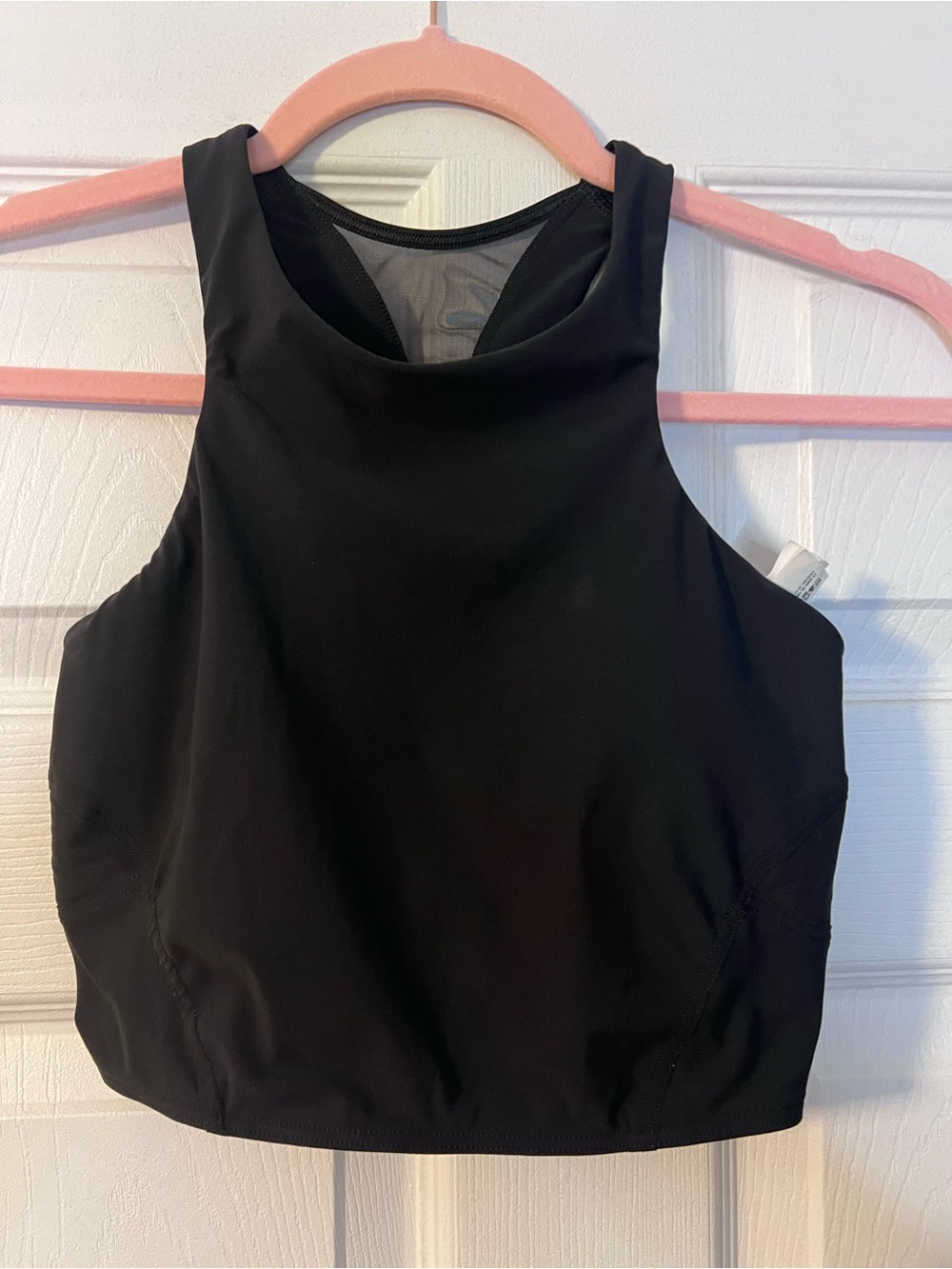 #574 Lululemon Mesh-Back Train Bra Medium Support A/B Black Size 4 EUC